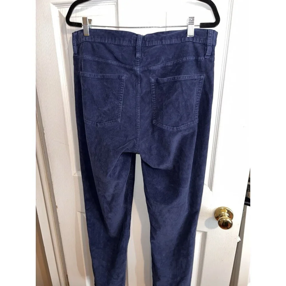 J.CREW Men's Corduroy Pants Navy Straight Leg Cotton Cord Style AC336 Sz 32T